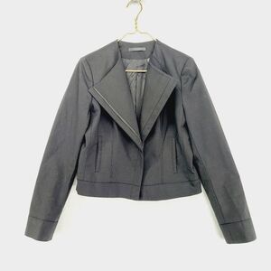 Tahari Black Long Sleeve Zip Front Jacket with Pockets 3450